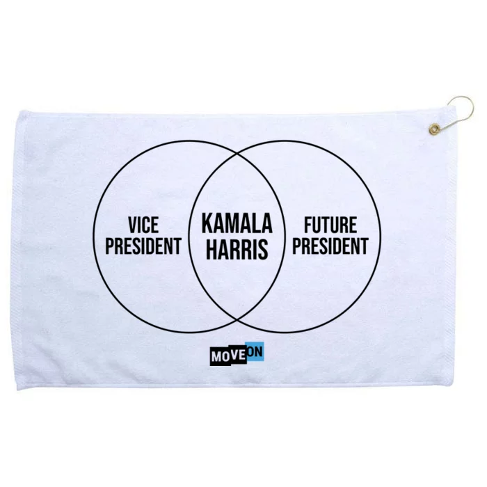 Kamala Harris Venn Diagram Grommeted Golf Towel