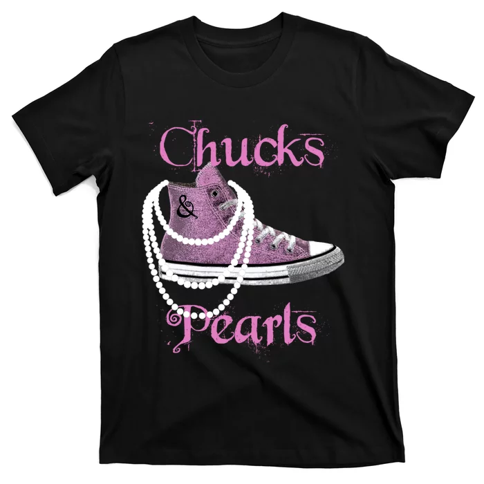 Kamala Harris Vice President Chucks And Pearls T-Shirt