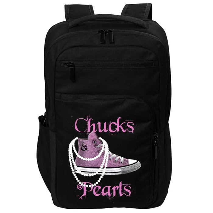 Kamala Harris Vice President Chucks And Pearls Impact Tech Backpack