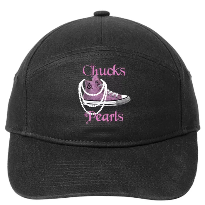 Kamala Harris Vice President Chucks And Pearls 7-Panel Snapback Hat