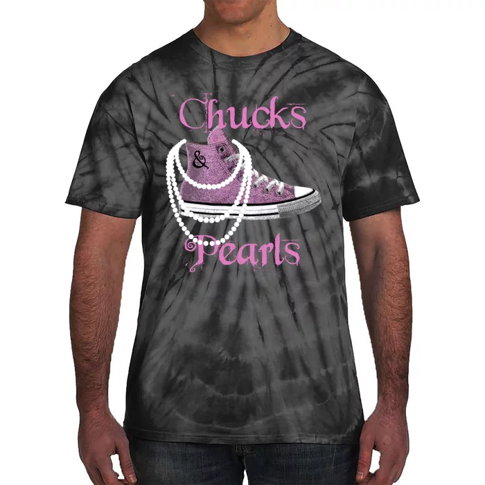 Kamala Harris Vice President Chucks And Pearls Tie-Dye T-Shirt