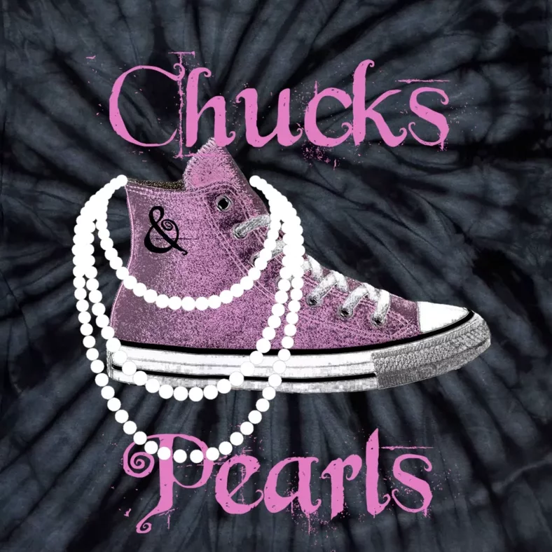 Kamala Harris Vice President Chucks And Pearls Tie-Dye T-Shirt