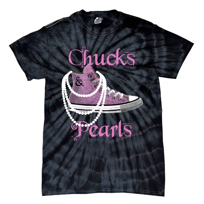 Kamala Harris Vice President Chucks And Pearls Tie-Dye T-Shirt