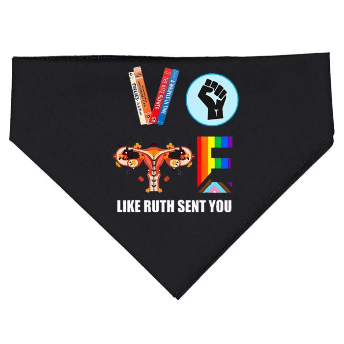 Kamala Harris Vote Like Ruth Sent You USA-Made Doggie Bandana