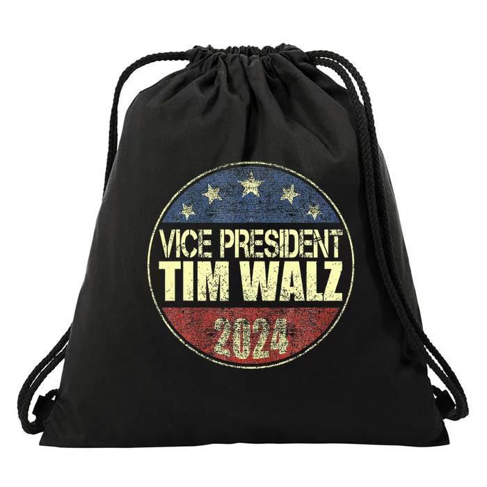 Kamala Harris Vice President Tim Walz Waltz 2024 Election Drawstring Bag