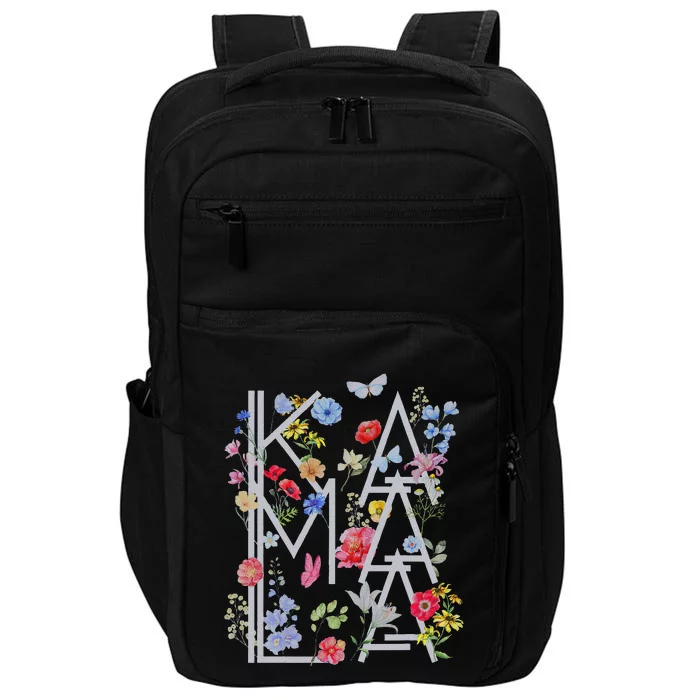 Kamala Harris Vintage Floral Feminine First Female President Impact Tech Backpack