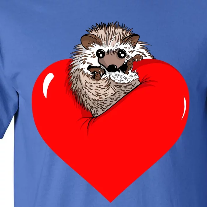 Kawaii Hedgehog Valentine's Day Heart Hug Graphic Gift Tall T-Shirt