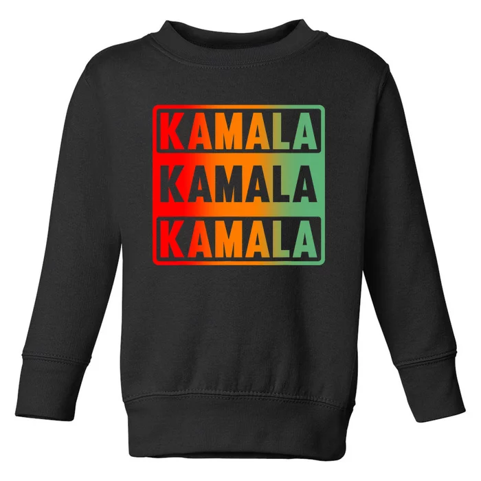 Kamala Harris Vintage Style Fans Of Kamala Harris 2024 Toddler Sweatshirt