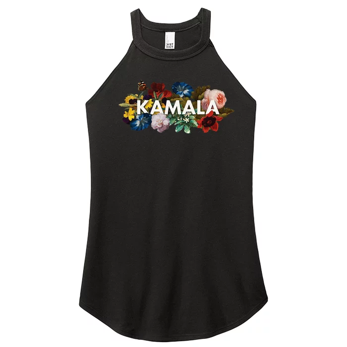 Kamala Harris Vintage Floral Feminine First Female President Women’s Perfect Tri Rocker Tank