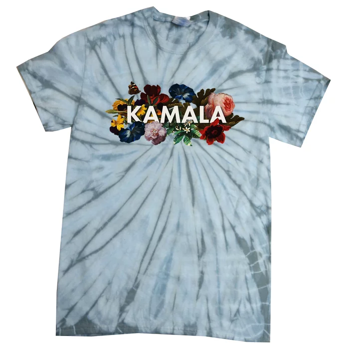 Kamala Harris Vintage Floral Feminine First Female President Tie-Dye T-Shirt