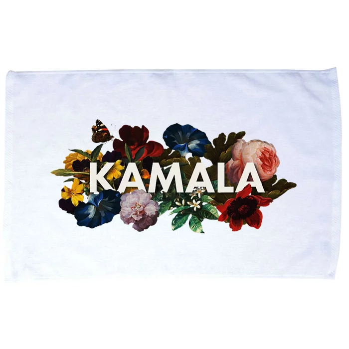 Kamala Harris Vintage Floral Feminine First Female President Microfiber Hand Towel