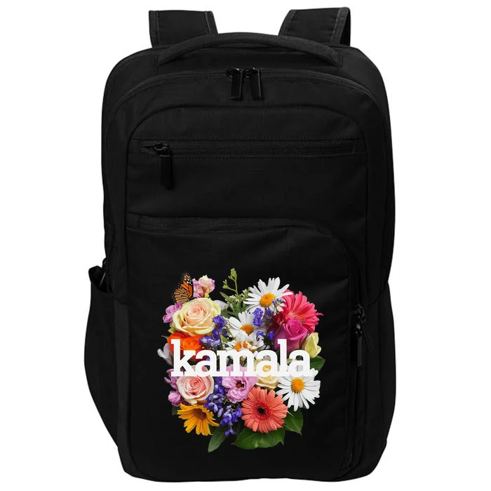 Kamala Harris Vintage Floral Feminine Leadership Design Impact Tech Backpack