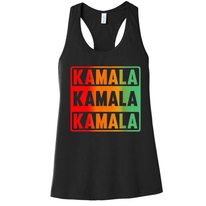 Kamala Harris Vintage Style Fans Of Kamala Harris 2024 Women's Racerback Tank