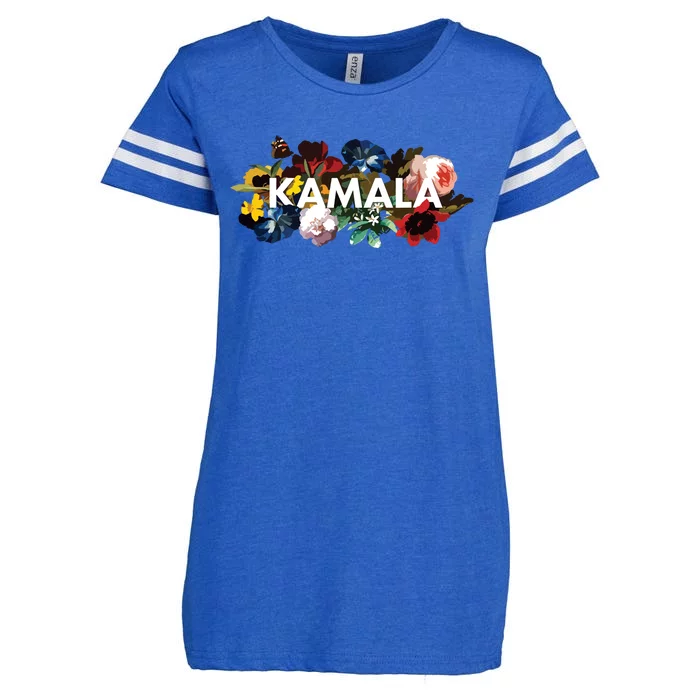 Kamala Harris Vintage Floral Feminine First Female President Enza Ladies Jersey Football T-Shirt