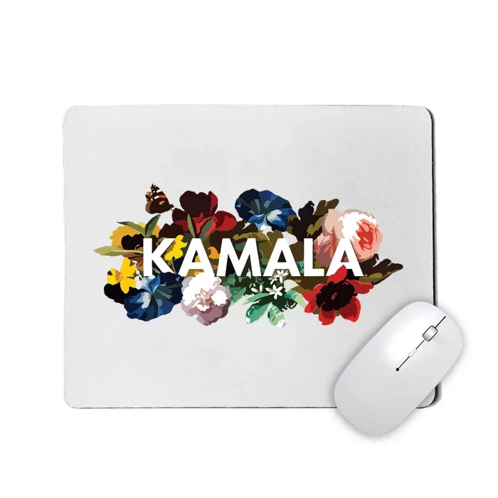 Kamala Harris Vintage Floral Feminine First Female President Mousepad