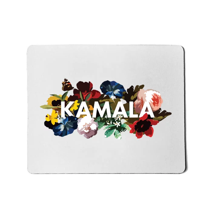 Kamala Harris Vintage Floral Feminine First Female President Mousepad