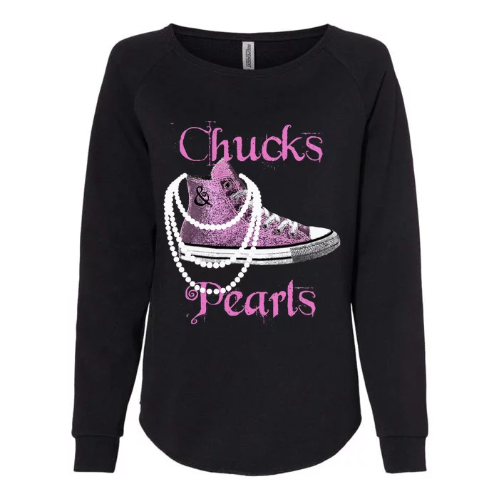 Kamala Harris Vice President Chucks And Pearls Womens California Wash Sweatshirt