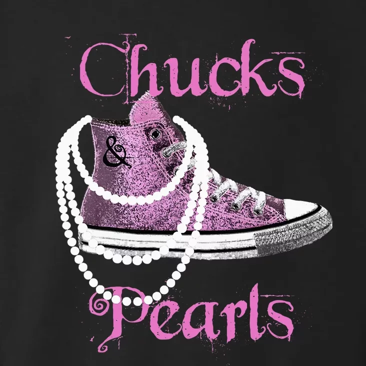 Kamala Harris Vice President Chucks And Pearls Toddler Hoodie