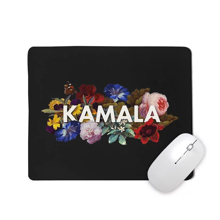 Kamala Harris Vintage Floral Feminist First Female President Gift Mousepad