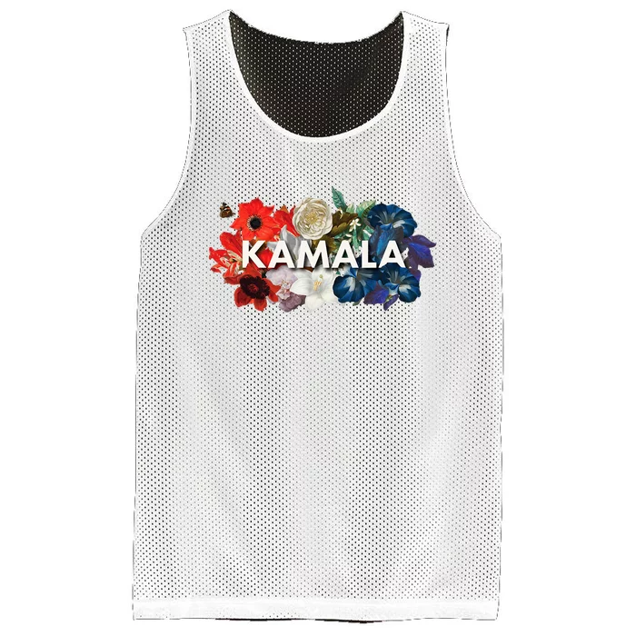 Kamala Harris Vintage Floral Feminine First Harris President Mesh Reversible Basketball Jersey Tank