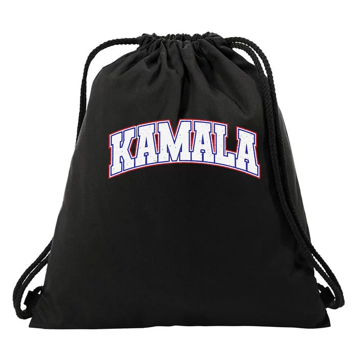 Kamala Harris Varsity Style Arch Lettering Drawstring Bag