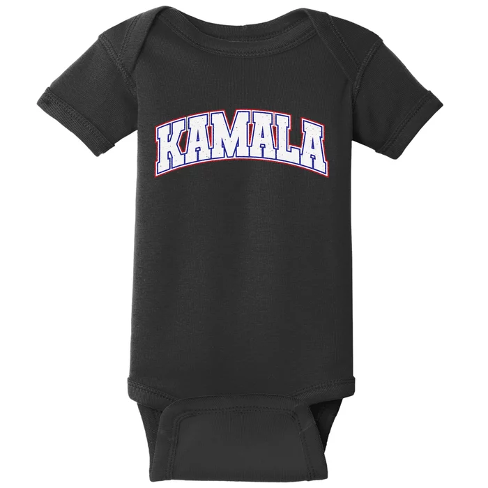 Kamala Harris Varsity Style Arch Lettering Baby Bodysuit