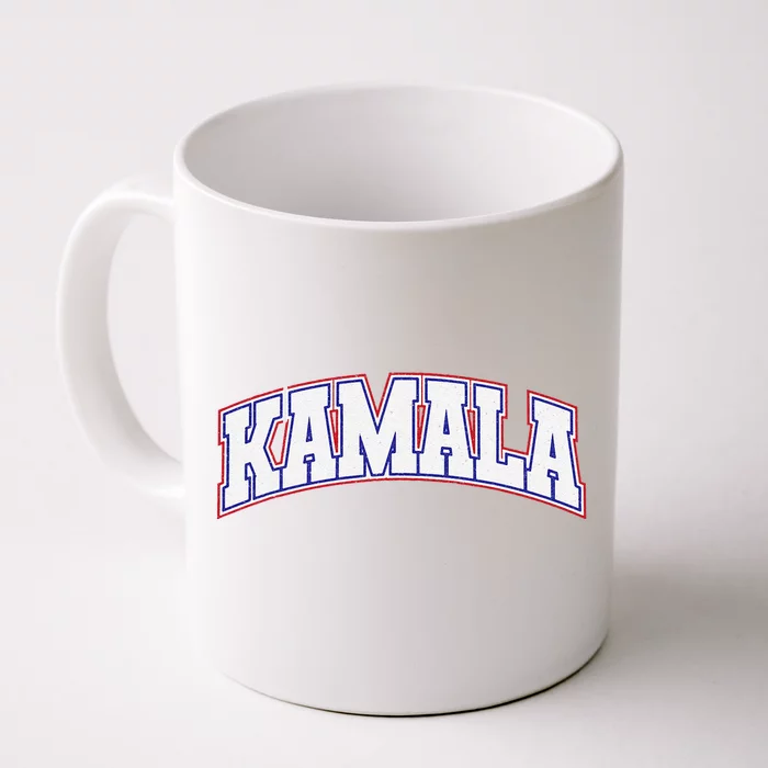 Kamala Harris Varsity Style Arch Lettering Front & Back Coffee Mug