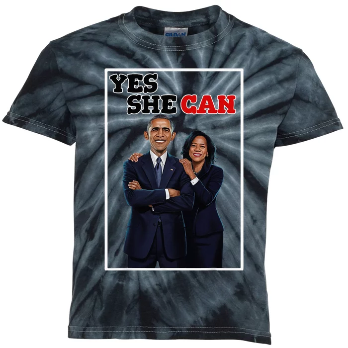 Kamala Harris Waltz And Barack Obama Forward 2024 Election Kids Tie-Dye T-Shirt