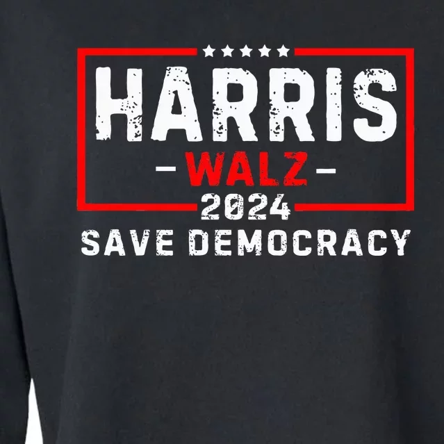 Kamala Harris Walz 2024 Harris Waltz Democratic Vp President Cropped Pullover Crew