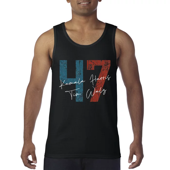 Kamala Harris Walz 2024 Harris Waltz President Democratic 47 Tank Top