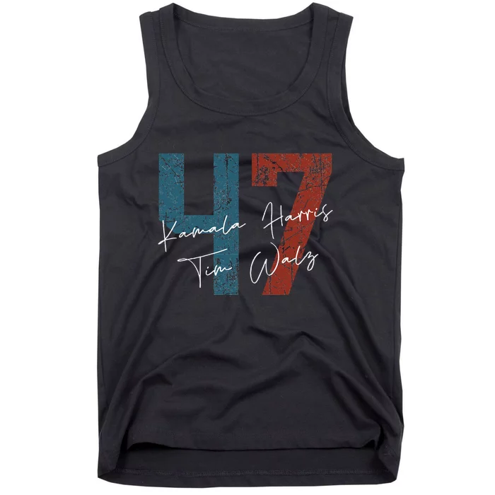 Kamala Harris Walz 2024 Harris Waltz President Democratic 47 Tank Top