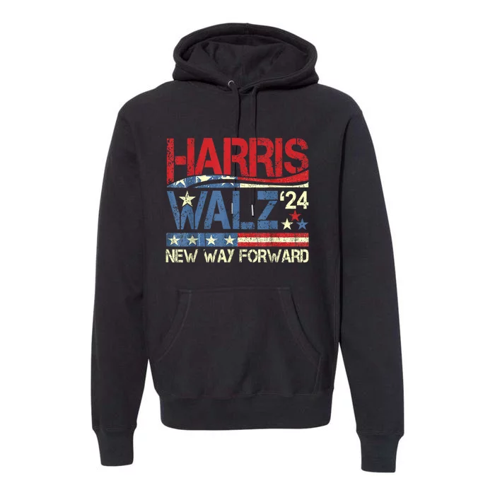 Kamala Harris Walz A New Way Forward Premium Hoodie