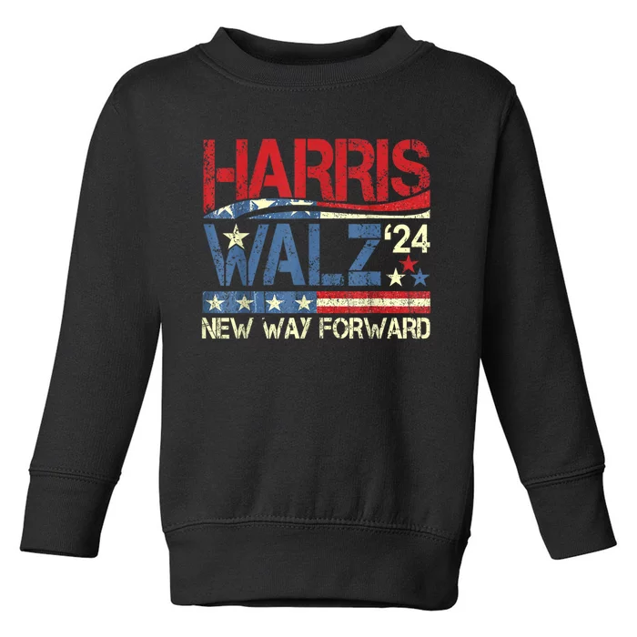 Kamala Harris Walz A New Way Forward Toddler Sweatshirt