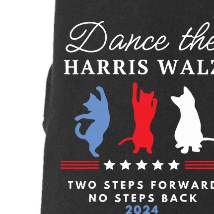 Kamala Harris Walz 2024 Waltz Dance 2 Steps Forward Not Back Doggie 3-End Fleece Hoodie