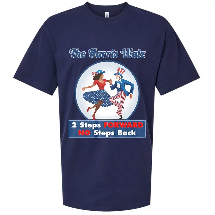 Kamala Harris Walz 2024 Waltz Dance 2 Steps Forward Not Back Sueded Cloud Jersey T-Shirt