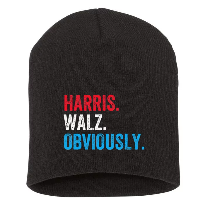 Kamala Harris Walz Obviously 2024 Election Vote Tim Waltz Short Acrylic Beanie