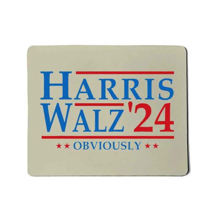 Kamala Harris Walz Obviously 2024 Election Vote Tim Waltz Mousepad