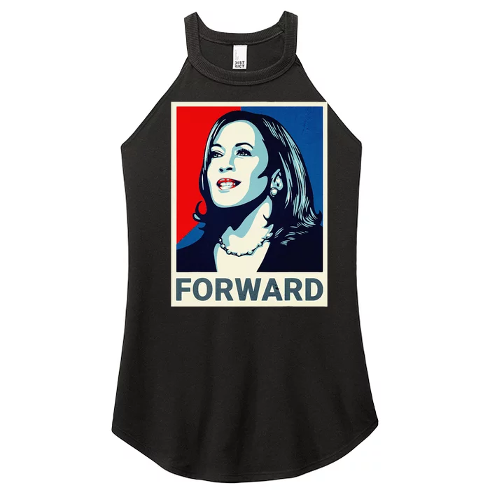 Kamala Harris Walz Waltz 2024 Moving Forward Not Going Back Women’s Perfect Tri Rocker Tank