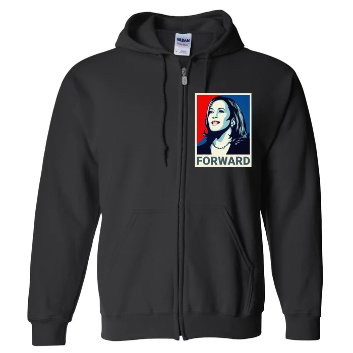 Kamala Harris Walz Waltz 2024 Moving Forward Not Going Back Full Zip Hoodie