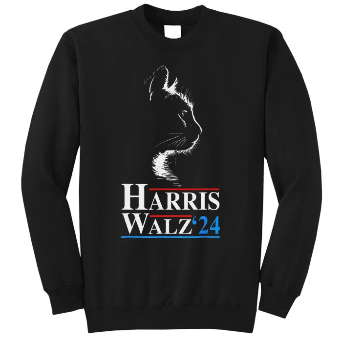 Kamala Harris Walz 2024 Cat Funny Vp Vice President Election Sweatshirt