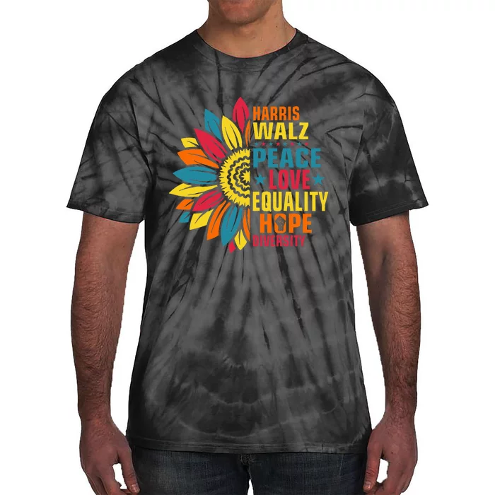 Kamala Harris Waltz Peace Love E Hope Diversity Tie-Dye T-Shirt