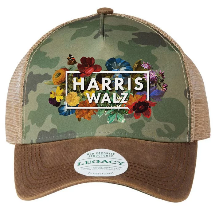 Kamala Harris Walz 2024 Floral Flowers Box Harris Waltz 2024 Legacy Tie Dye Trucker Hat