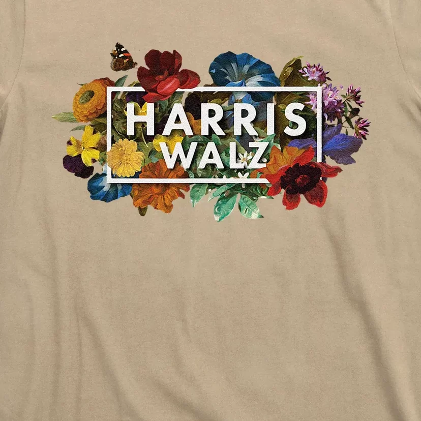 Kamala Harris Walz 2024 Floral Flowers Box Harris Waltz 2024 T-Shirt