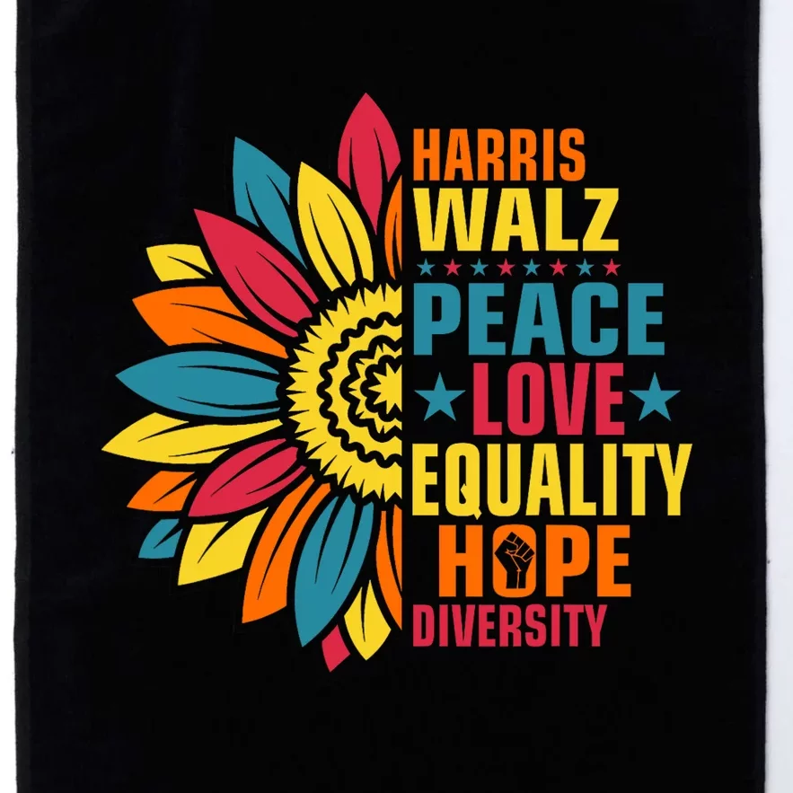 Kamala Harris Waltz Peace Love E Hope Diversity Platinum Collection Golf Towel