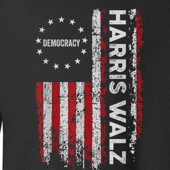 Kamala Harris Walz 2024 Harris Waltz Vp President 47th Flag Toddler Sweatshirt