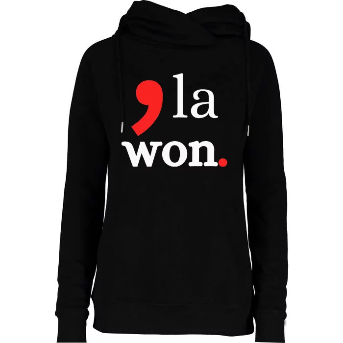 Kamala Harris Won 2024 Election Results Womens Funnel Neck Pullover Hood