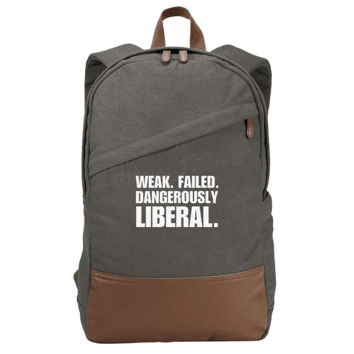 Kamala Harris Weak Failed Dangerously Liberal Cotton Canvas Backpack