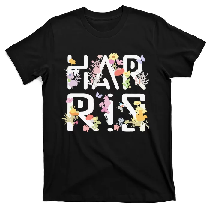 Kamala Harris Wildflower Floral Feminine First Female President 24 T-Shirt