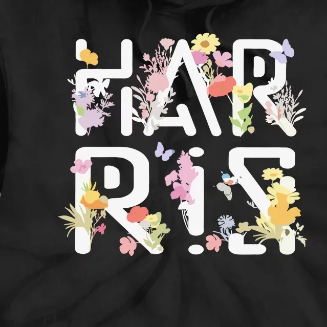 Kamala Harris Wildflower Floral Feminine First Female President 24 Tie Dye Hoodie