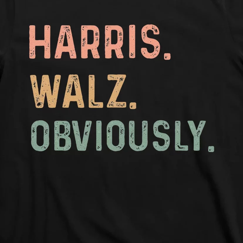 Kamala Harris Walz Obviously T-Shirt